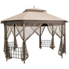Image of Costway Canopy Tent Brown 10’x 12’ Octagonal Patio Gazebo by Costway 7461759053052 37948520-Br 10’x 12’ Octagonal Patio Gazebo by Costway SKU# 37948520