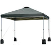 Image of Costway Canopy Tent Gray 10’ x 10' Outdoor Commercial Pop up Canopy Tent by Costway 7461758971364 95721084-G
