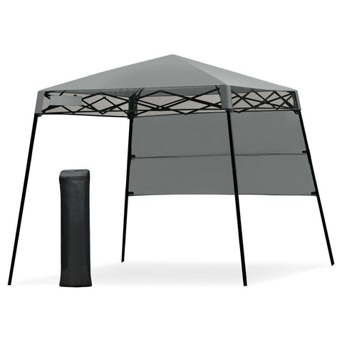 Costway Canopy Tent Gray 7 x 7 FT Sland Adjustable Portable Canopy Tent w/ Backpack by Costway 7461758575128 65107842-G