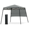 Image of Costway Canopy Tent Gray 7 x 7 FT Sland Adjustable Portable Canopy Tent w/ Backpack by Costway 7461758575128 65107842-G