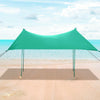Image of Costway Canopy Tent Green 7' x 7' Family Beach Tent Canopy Sunshade w/ 4 Poles by Costway 10945832-G