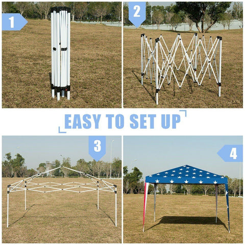 Costway Canopy Tent Outdoor 10’ x 10’ Pop-up Canopy Tent Gazebo Canopy by Costway 7461758108760 16592748