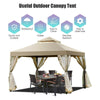 Image of Costway Canopy Tent Outdoor 2-Tier 10' x 10' Screw-free Structure Shelter Gazebo Canopy by Costway 10' x 20' 6 Sidewalls Canopy Tent with Carry Bag by Costway 72861954