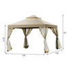 Image of Costway Canopy Tent Outdoor 2-Tier 10' x 10' Screw-free Structure Shelter Gazebo Canopy by Costway 796914873877 50978413