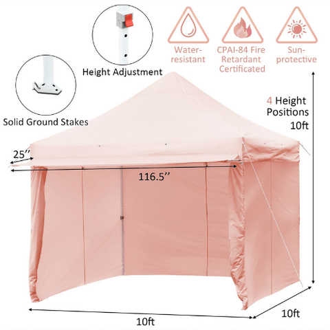 Costway Canopy Tents & Pergolas 10x10 ft. Pop up Gazebo with 4 Height and Adjust Folding Awning by Costway 10x10 ft. Pop up Gazebo w/ 4 Height and Adjust Folding Awning Costway