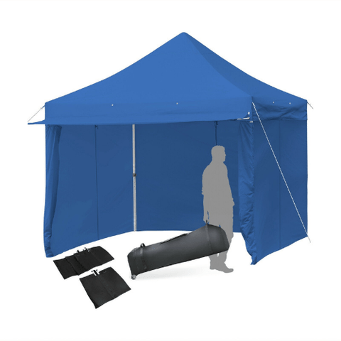 Costway Canopy Tents & Pergolas Blue 10x10 ft. Pop up Gazebo with 4 Height and Adjust Folding Awning by Costway 93625847- B 10x10 ft. Pop up Gazebo w/ 4 Height and Adjust Folding Awning Costway