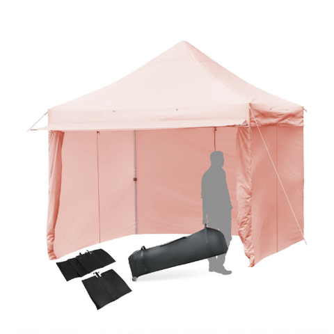 Costway Canopy Tents & Pergolas Pink 10x10 ft. Pop up Gazebo with 4 Height and Adjust Folding Awning by Costway 93625847- P 10x10 ft. Pop up Gazebo w/ 4 Height and Adjust Folding Awning Costway
