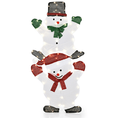 54" Snowman Xmas Decorations with UL Certified Plug by Costway