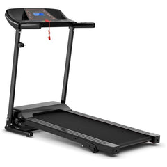 costway Fitness 1.0 HP Foldable Treadmill Electric Support Mobile Power by Costway