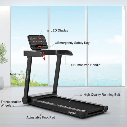 costway Fitness 2.25 HP Electric Treadmill Running Machine with App Control by Costway 781880212768 73925146