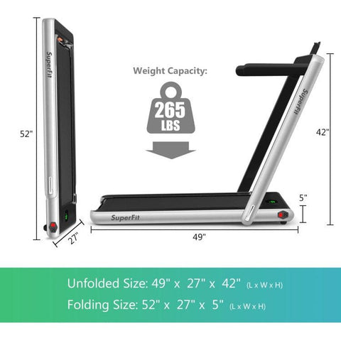 costway Fitness 2.25HP 2-in-1 Folding Treadmill with Bluetooth Speaker Remote Control by Costway 2.25HP 2in1 Folding Treadmill Bluetooth Speaker Remote Control Costway