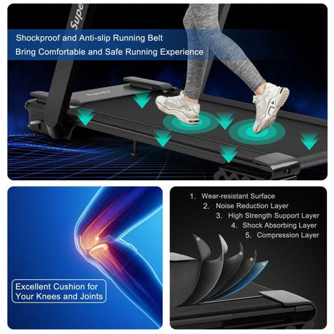 costway Fitness 4.0 HP Foldable Electric Treadmill with LED Touch Screen and APP Connection by Costway 781880212829 68591407 4.0HP Foldable Electric Treadmill LED Touch APP Connection Costway