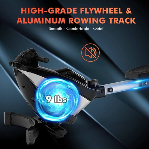 costway Fitness Adjustable Oxygen Resistance of Folding Magnetic Rowing by Costway 781880214137 01325879