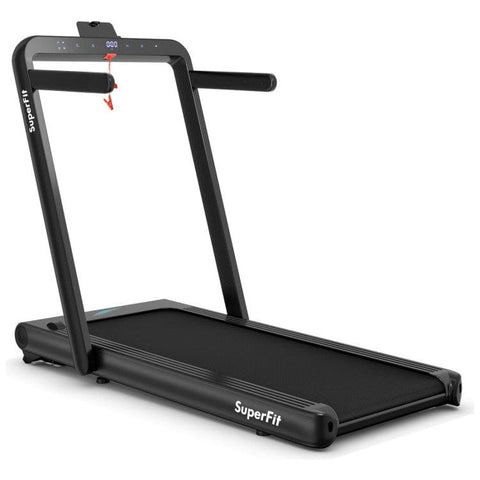 costway Fitness Black 4.75HP 2 In 1 Folding Treadmill with Remote APP Control by Costway 781880212638 39265810-Black