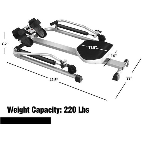 costway Fitness Exercise Adjustable Double Hydraulic Resistance Rowing Machine by Costway 781880213741 12746095 Exercise Adjustable Double Hydraulic Resistance Rowing Machine Costway
