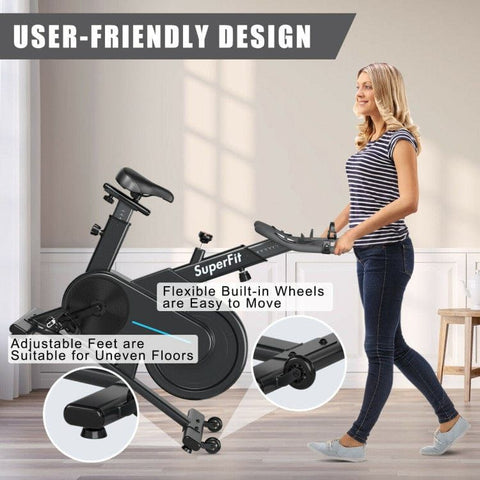 costway Fitness Magnetic Exercise Bike with Adjustable Seat and Handle by Costway Portable Desk Bike Pedal Exerciser  Magnetic Resistance Costway