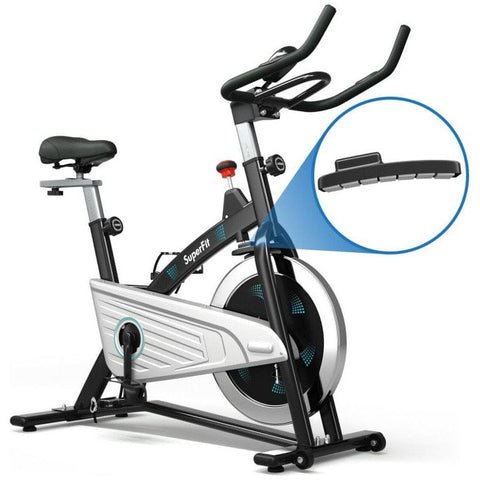 costway Fitness Magnetic Stationary Bike with Heart Rate by Costway 781880212430 45361287