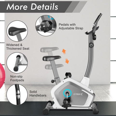 costway Fitness Magnetic Stationary Upright Cycling Bike with 8-Level Resistance by Costway 781880212478 60574891
