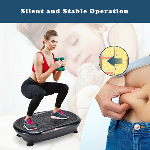 costway Fitness Mini Vibration Body Fitness Platform with Loop Bands by Costway 781880218364 96721854