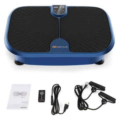 costway Fitness Mini Vibration Fitness Plate Machine with Remote Control and Loop Bands by Costway 781880214243 87921506 Mini Vibration Fitness Plate Machine Remote Control Loop Bands Costway