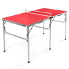 Image of Costway Fitness red 60 Inches Portable Tennis Ping Pong Folding Table with Accessories by Costway 42603896 60 Inches Portable Tennis Ping Pong Folding Table with Accessories Costway