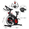 Image of costway Fitness Stationary Exercise Bike Silent Belt with 20LBS Flywheel by Costway 781880213833 13809467