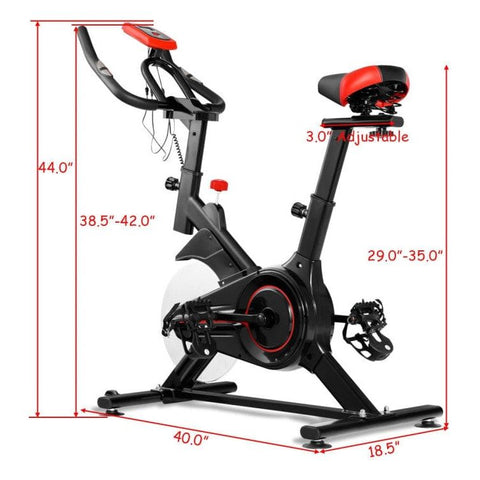costway Fitness Stationary Indoor Sports Bicycle with Heart Rate Sensor and LCD Display by Costway 781880213802 87492360