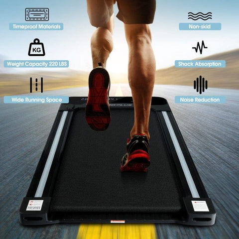 costway Fitness Under Desk Treadmill with Touchable LED Display by Costway 781880212959 72401863 4.75 HP Folding Treadmill with Auto Incline 20 Preset Programs Costway
