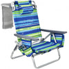 Image of Costway Folding Chairs & Stools 2 Pieces Folding Backpack Beach Chair with Pillow by Costway Portable Beach Chair Set of 2 with Headrest by Costway SKU# 41062578