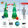Image of Costway Holiday Ornaments 10 Feet Tall Inflatable Christmas Arch with LED and Built-in Air Blower by Costway 86715439 Christmas Double Snowmen Built-in Rotating LED Lights Costway