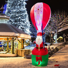 12 Feet Inflatable Hot Air Balloon and Santa Claus Decoration by Costway