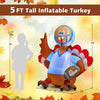 Image of Costway Holiday Ornaments 5 Feet Inflatable Thanksgiving Turkey Football Player with Lights by Costway 16079458 5 Ft Inflatable Thanksgiving Turkey Football Player Lights by Costway