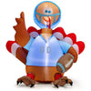 Image of Costway Holiday Ornaments 5 Feet Inflatable Thanksgiving Turkey Football Player with Lights by Costway 16079458 5 Ft Inflatable Thanksgiving Turkey Football Player Lights by Costway