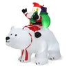 Image of Costway Holiday Ornaments 6.5 Feet Christmas Inflatable Santa Riding Polar Bear with Shaking Head LED Lights by Costway 781880293804 91864327 6.5 Ft Christmas Inflatable Santa Riding Polar Bear Shaking Head LED Lights Costway