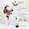 Image of Costway Holiday Ornaments 6.5 Feet Christmas Inflatable Santa Riding Polar Bear with Shaking Head LED Lights by Costway 781880293804 91864327 6.5 Ft Christmas Inflatable Santa Riding Polar Bear Shaking Head LED Lights Costway