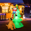 Image of Costway Holiday Ornaments 6.5 Feet Outdoor Inflatable Christmas Tree Santa Decor with LED Lights by Costway 781880293774 41860532 6.5 Ft Outdoor Inflatable Christmas Tree Santa Decor LED Light Costway