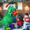 Image of Costway Holiday Ornaments 6 Feet Christmas Inflatable Dinosaur for Indoor and Outdoor by Costway 63029457 6 Ft Tall Lighted Inflatable Christmas Santa Claus Snowman Costway