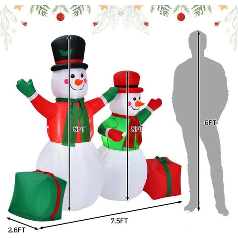 Costway Holiday Ornaments 6 Feet Christmas Inflatable Snowmen Blow Up Christmas Decoration by Costway 781880293729 56279418 6 Ft Christmas Inflatable Snowmen Blow Up Christmas Decoration Costway
