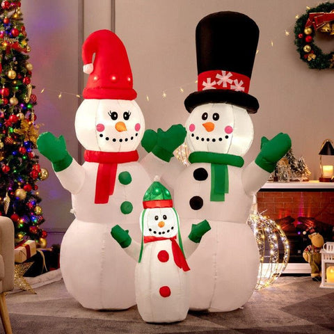 Costway Holiday Ornaments 6 Feet Inflatable Christmas Snowman Decoration with LED and Air Blower by Costway 83596702