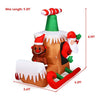 Image of Costway Holiday Ornaments 6 Feet Long Inflatable Santa Claus Flying Airplane by Costway 57236914