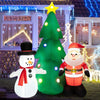 Image of Costway Holiday Ornaments 6 Feet Tall Lighted Inflatable Christmas Decoration with Santa Claus and Snowman by Costway 781880294603 73826054 Christmas Double Snowmen Built-in Rotating LED Lights Costway