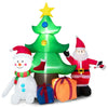 Image of Costway Holiday Ornaments 7.2 Feet Inflatable Lighted Christmas Decoration Tree with Santa Claus by Costway 47219653 10 Feet Tall Inflatable Christmas Arch LED Built-in Air Blower Costway