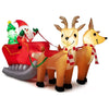 Image of Costway Holiday Ornaments 7.2 Feet Long Christmas Inflatable Santa Rides Sled with LED Lights by Costway 781880249825 03945127 7.2 Feet Long Christmas Inflatable Santa Rides Sled LED Lights Costway