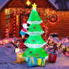 Image of Costway Holiday Ornaments 7 Feet Inflatable Christmas Tree with Santa Claus and Dog by Costway 781880293811 69753104