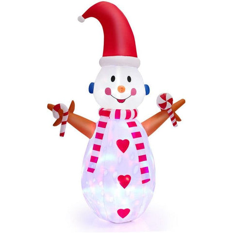 Costway Holiday Ornaments 8 Feet Christmas Snowman Decoration Inflatable Xmas Decor by Costway 781880249832 25948730