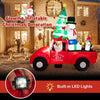 Image of Costway Holiday Ornaments 8 Feet Wide Inflatable Santa Claus Driving a Car with LED and Air Blower by Costway 06392814 8 Feet Wide Inflatable Santa Claus Driving  Car LED Air Blower Costway