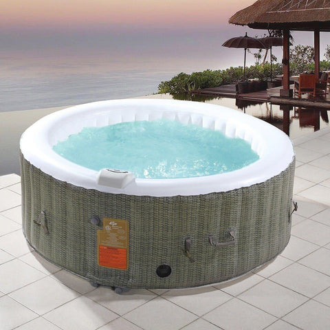 Costway Hot tub 4 Persons Portable Heated Bubble Massage Spa by Costway 4 Persons Portable Heated Bubble Massage Spa by Costway 59748103