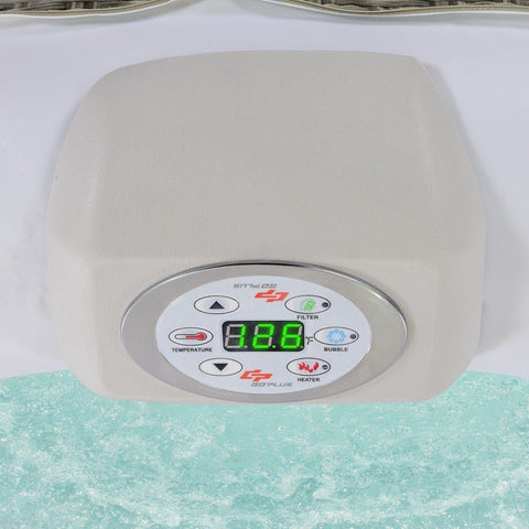 Costway Hot tub 4 Persons Portable Heated Bubble Massage Spa by Costway 4 Persons Portable Heated Bubble Massage Spa by Costway 59748103