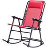 Image of Costway indoor furniture Red Outdoor Patio Headrest Folding Zero Gravity Rocking Chair by Costway 96872153- Red