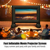 Image of Costway Inflatable Bouncers 14-20 Feet Inflatable Outdoor Movie Projector Screen with Blower and Carrying Bag by Costway 781880272137 06953172 14-20 ft Inflatable Outdoor Movie Projector w/ Blower & Carrying Bag
